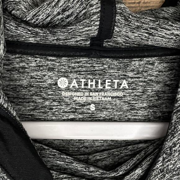 Athleta Uptempo Pullover Hoodie Long Sleeve Top Charcoal Gray SZ Small - Picture 4 of 10